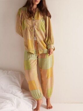 Free People Cotton Oversized Pajama Set top size S pants XS